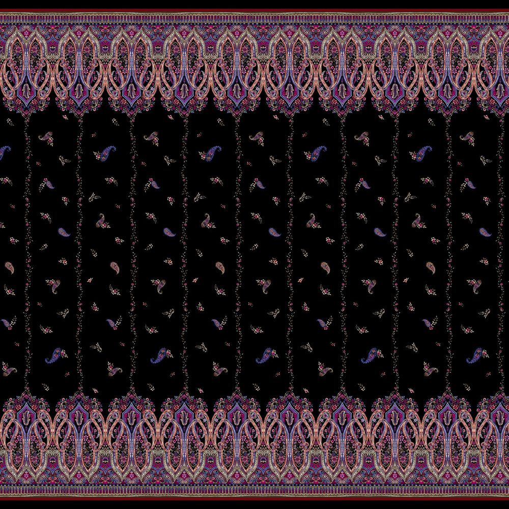 PD-1208-450 - Double Border, Printed Poly Moroccan 100% Poly